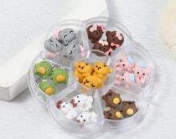 1box Cartoon Animal Nail Art Decoration