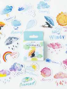 1box Cartoon Weather Sticker