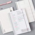 1pack Daily Schedule Spiral Notebook