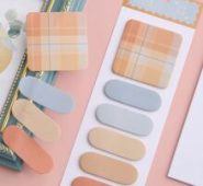 1pack Plaid Pattern Sticky Note