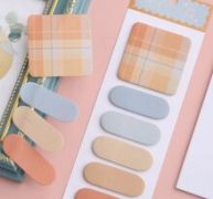 1pack Plaid Pattern Sticky Note