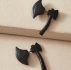 1pair Axe Design Double Stud Earrings