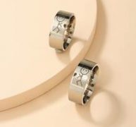1pair Cartoon Couple Ring