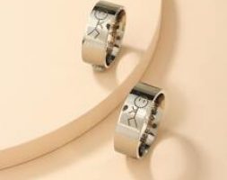 1pair Cartoon Couple Ring