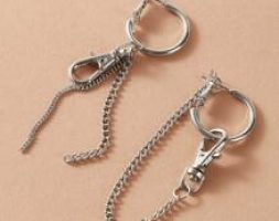 1pair Chain Decor Earrings