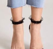 1pair Color Block Mesh Socks