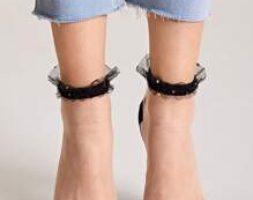 1pair Color Block Mesh Socks