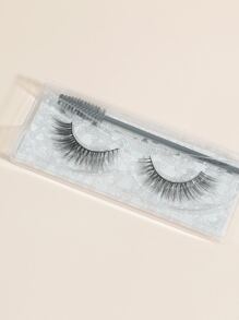 1pair Extra Long Lashes & 1pc Eyelash Brush