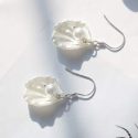 1pair Faux Pearl Decor Shell Design Drop Earrings