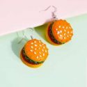 1pair Hamburger Drop Earrings