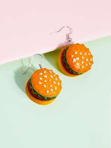 1pair Hamburger Drop Earrings