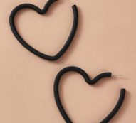 1pair Heart Shaped Cuff Hoop Earrings