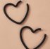 1pair Heart Shaped Cuff Hoop Earrings