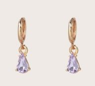 1pair Rhinestone Decor Geometric Drop Earrings