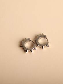 1pair Rivet Huggie Earrings