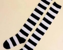 1pair Striped Stockings
