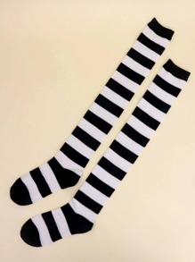 1pair Striped Stockings