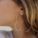 1pairs Face Design Earrings