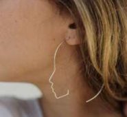 1pairs Face Design Earrings