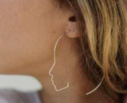 1pairs Face Design Earrings