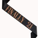 1pc 21st Birthday Sash