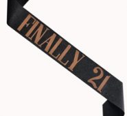 1pc 21st Birthday Sash