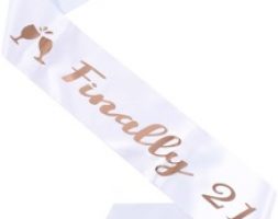 1pc 21th Birthday Party Sash