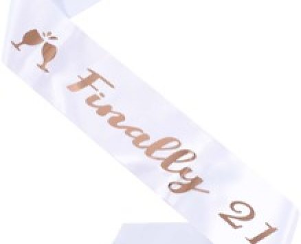 1pc 21th Birthday Party Sash