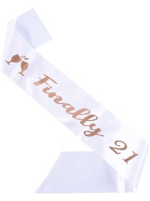 1pc 21th Birthday Party Sash