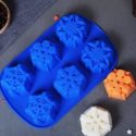 1pc 6 Grid Snowflake Baking Mold