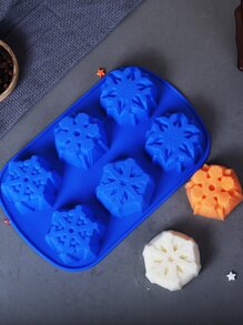 1pc 6 Grid Snowflake Baking Mold