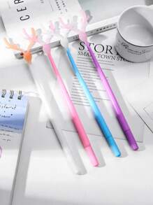 1pc Antlers Design Random Color Gel Pen