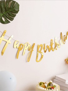 1pc Birthday Decoration Pull Flag