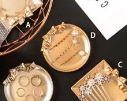 1pc Bow Decor Jewelry Tray