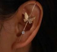 1pc Butterfly Decor Ear Cuff
