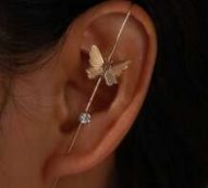1pc Butterfly Decor Ear Cuff