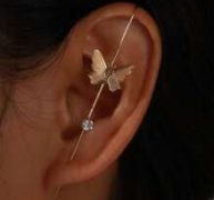 1pc Butterfly Decor Ear Cuff