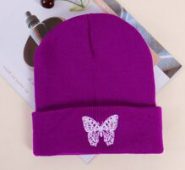 1pc Butterfly Embroidery Beanie