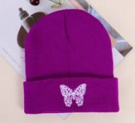 1pc Butterfly Embroidery Beanie