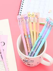 1pc Cartoon Design Random Color Gel Pen