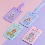 1pc Cartoon Graphic Random Card Cover With Lanyard