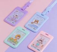 1pc Cartoon Graphic Random Card Cover With Lanyard