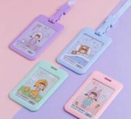1pc Cartoon Graphic Random Card Cover With Lanyard