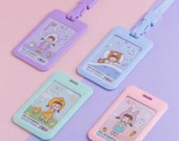 1pc Cartoon Graphic Random Card Cover With Lanyard