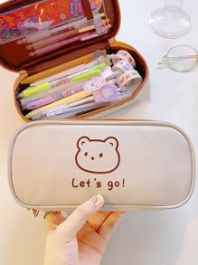 1pc Cartoon Graphic Random Pencil Case