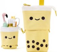 1pc Cartoon Milk Tea Pencil Case