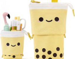 1pc Cartoon Milk Tea Pencil Case