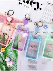 1pc Cartoon Rabbit Random Clear Card Cover