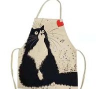 1pc Cat Print Apron