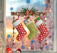 1pc Christmas Cartoon Graphic Wall Sticker